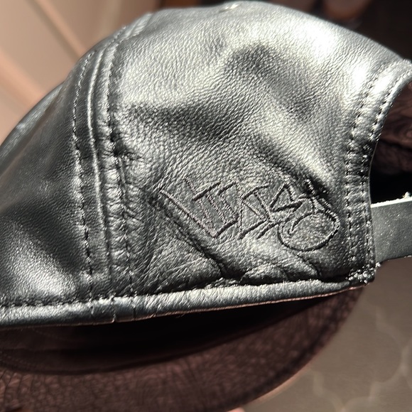1333 minna goorin bros black leather ball cap. Rare - Picture 3 of 6